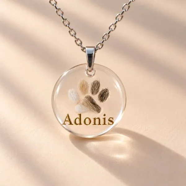Dije Zeus Personalizado con Pelo de Mascota