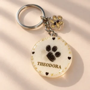 Llavero Personalizado con Pelo y Foto de Mascota