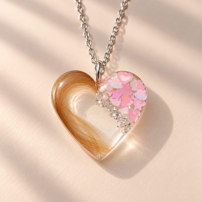Dije Corazón Personalizado con Pelo de Mascota